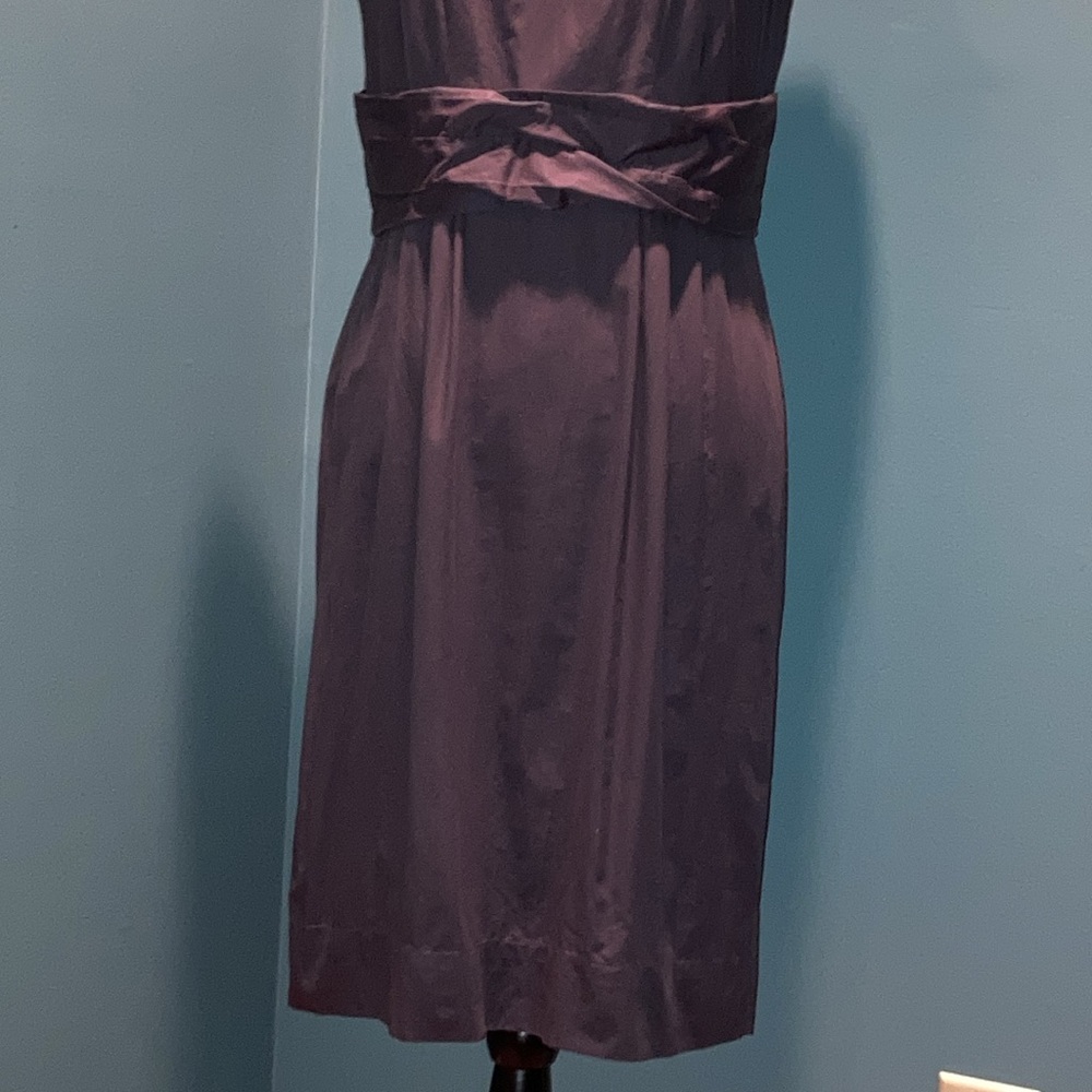 Loft Brown Cotton Dress Size 8 - Picture 3 of 14